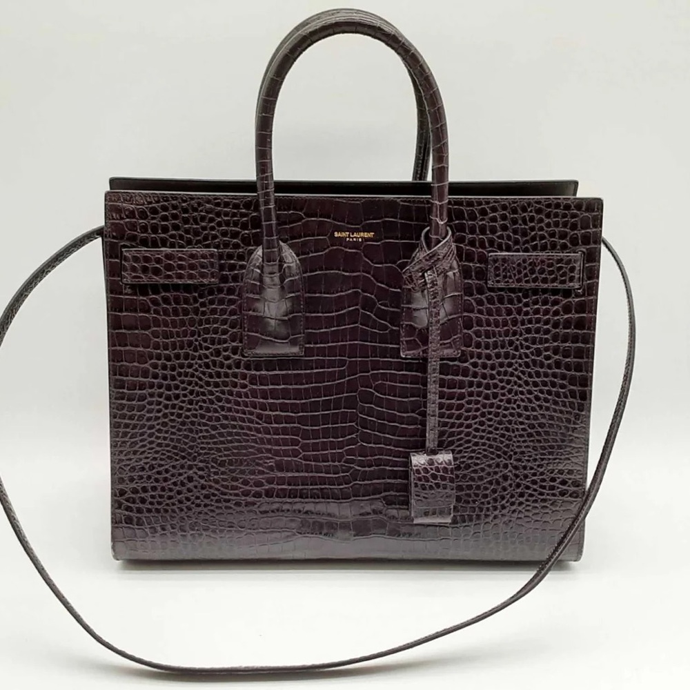 Yves Saint Laurent Ysl Sac De Jour Purple Shoulder Bag Dolwxzde